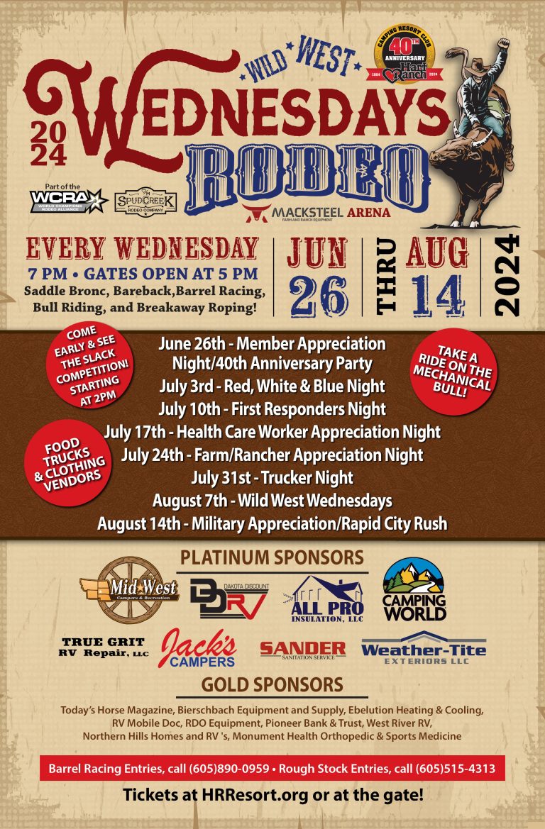 Wild West Wednesdays Rodeo Series 1 2024 Wild West Wednesdays At Hart Ranch Camping Resort Club